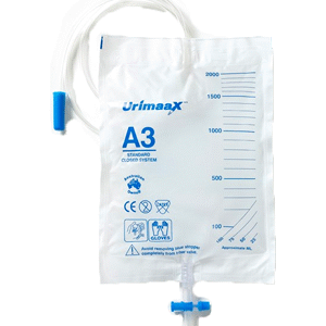 Urimaax Standard Non-Sterile Drainage Bag B/Drain T-Bar A3 - 2000ml