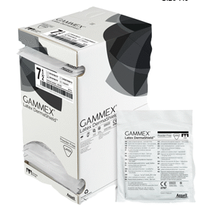GAMMEX Latex Dermashield Surgical Gloves Size 7 - Box/50