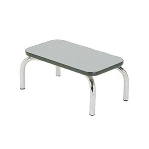 Single Step Up Stool Non-Slip Powdercoated Grey Tread