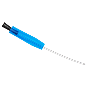 Standard Nelaton Catheter Female PVC Blue Sleeve 20cm 10FR, Black
