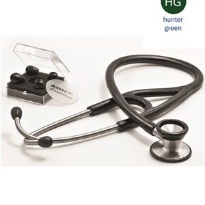 Stainless Steel Cardiology Stethoscope (Hunter Green) - Each